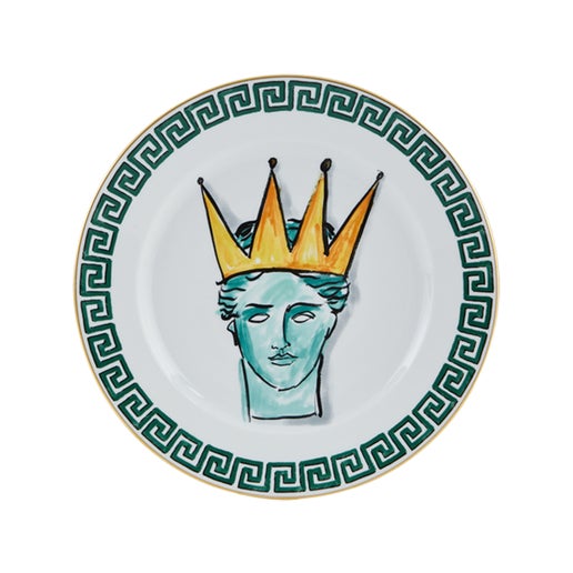 Il viaggio di Nettuno White Dinner Plate by Ginori 1735