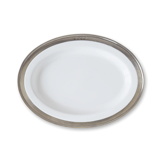 Match Oval Serving Platter White
