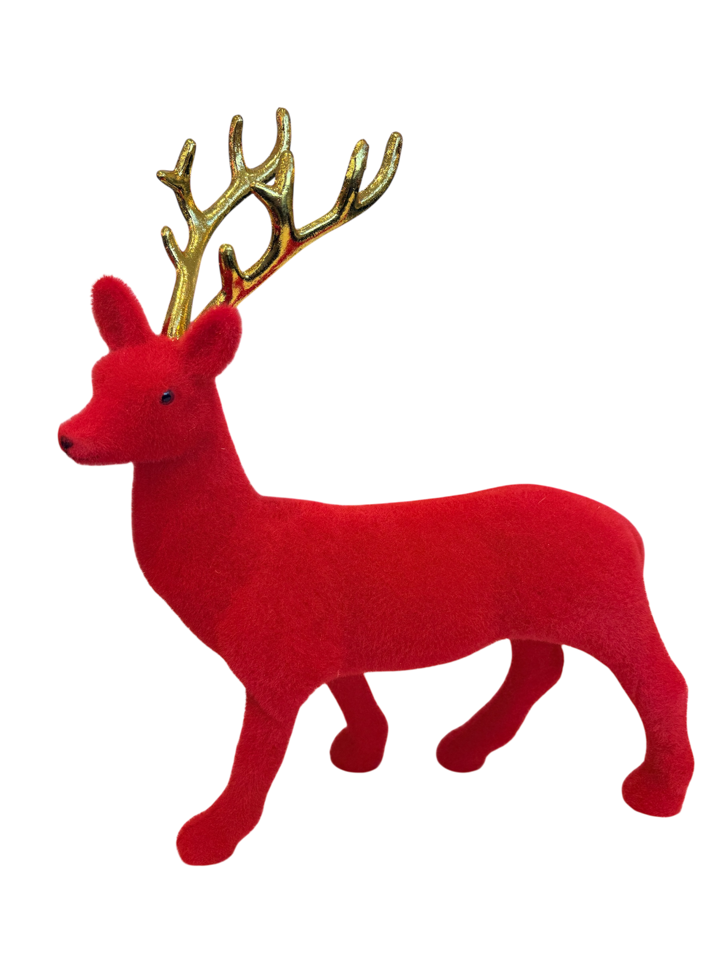 Flocked Reindeer - Red