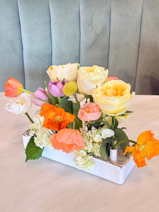 White Rectangular Tulipere