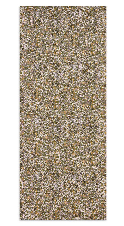Marble Linen Tablecloth in Green, Rose Pink & Orange