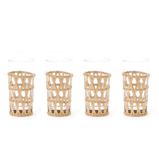 Island Wrapped Ice Tea Glass Set Of 4