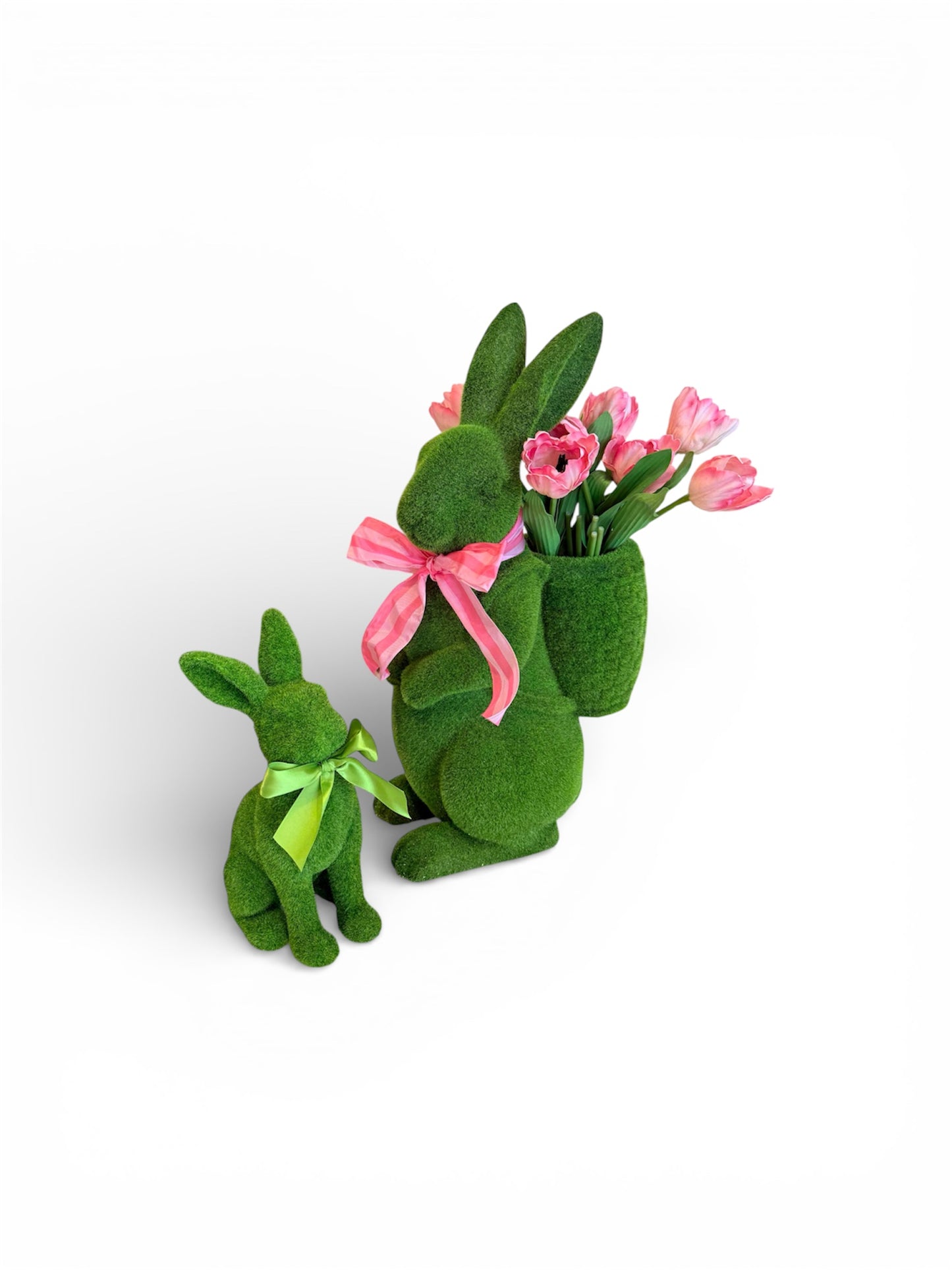 Moss Rabbit with Basket Backpack