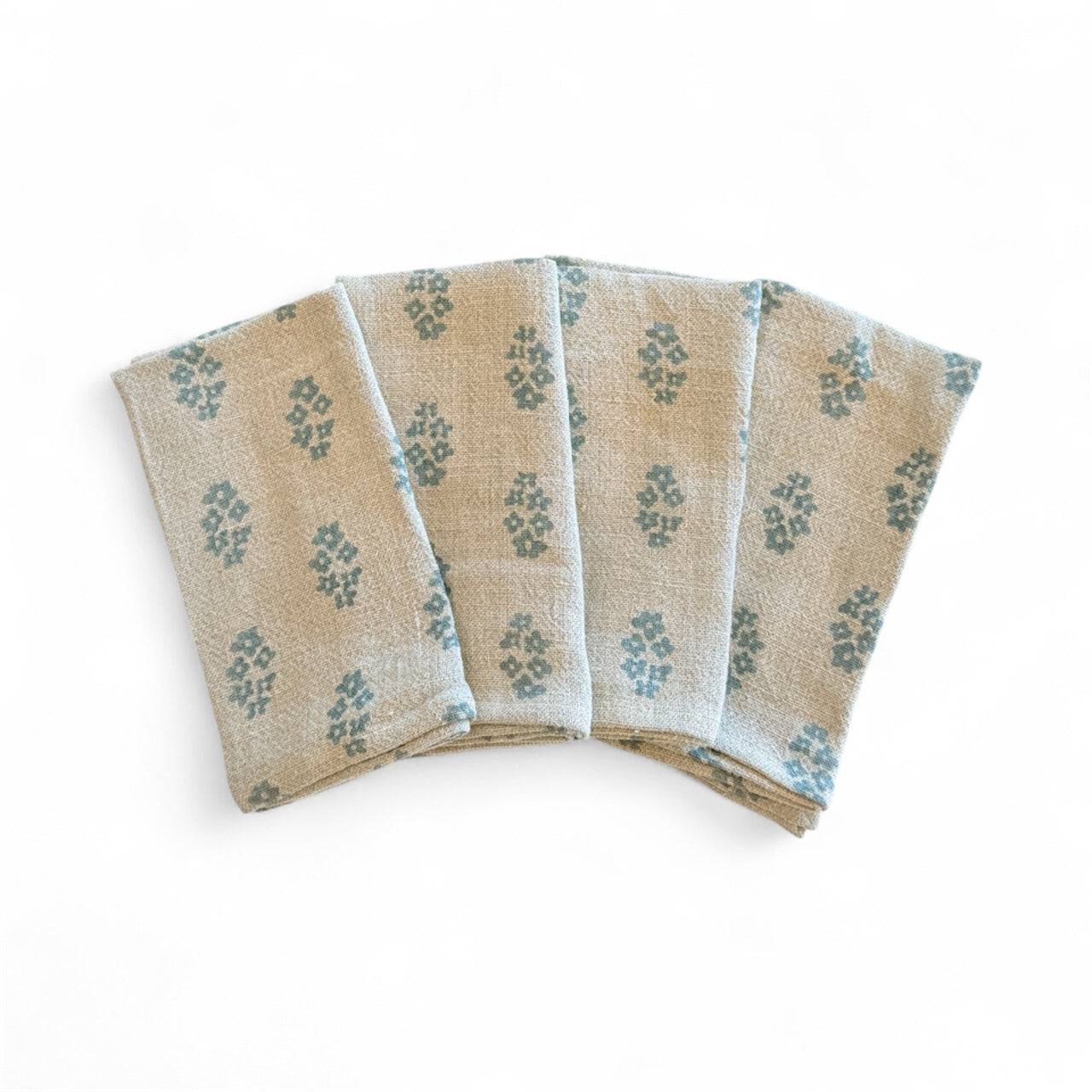 Woven Linen Napkin - Light Blue, Set of 6