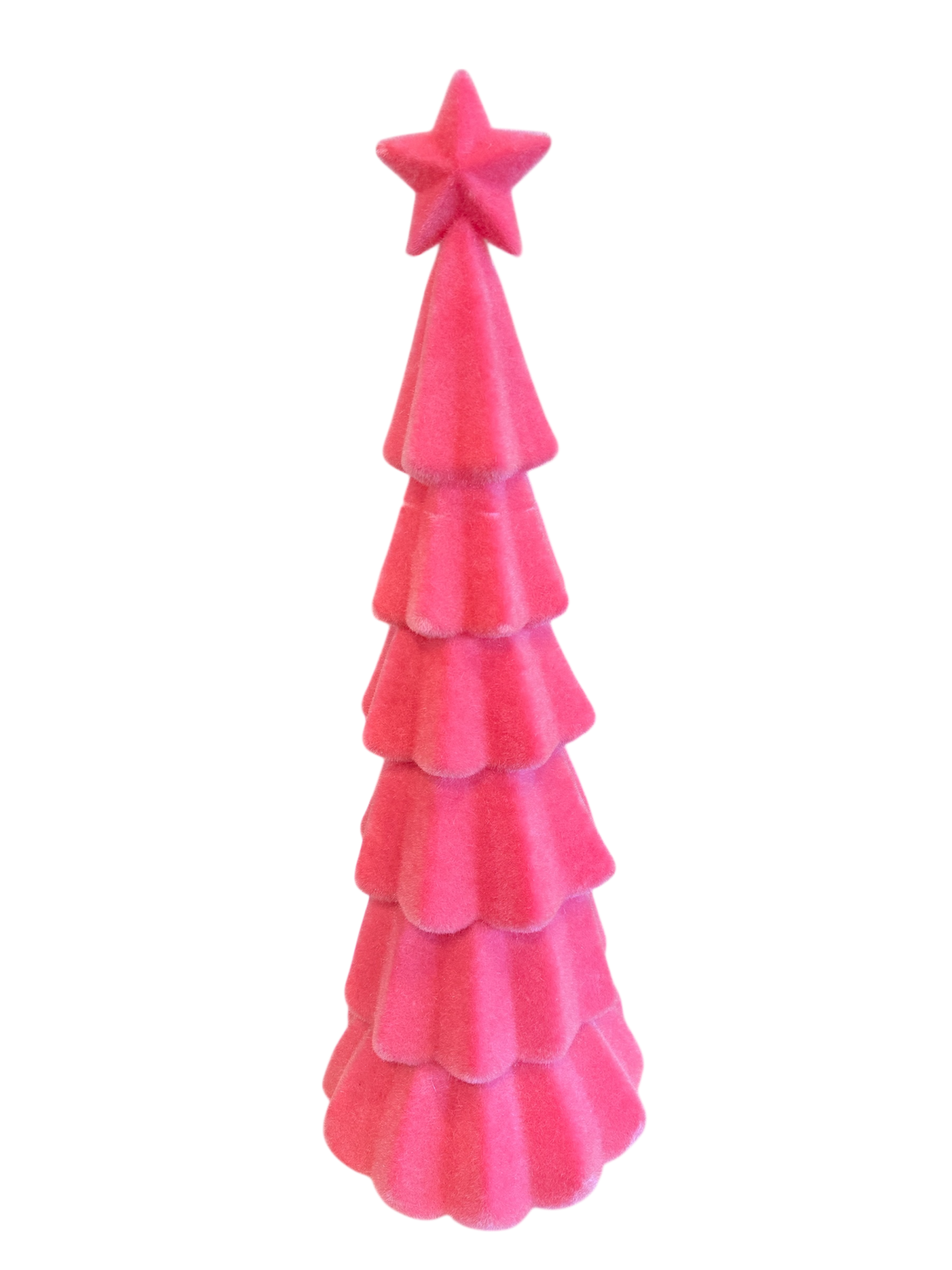 Large Flocked Christmas Tree - Pink