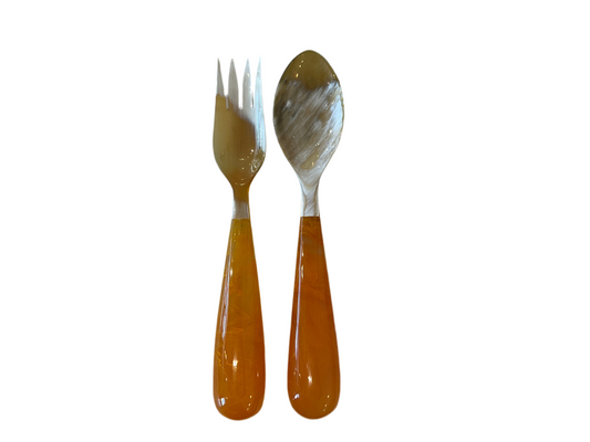 Large Resin Servers Rusty Orange