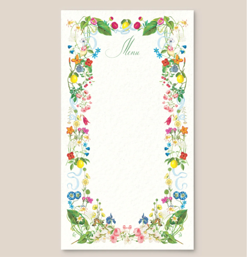 Casa Felix Flower Power Menus S/10 9x5