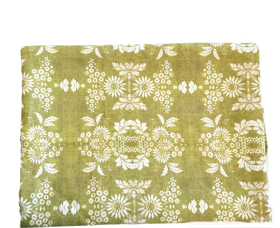 Chartreuse Linen Tablecloth 70x150in