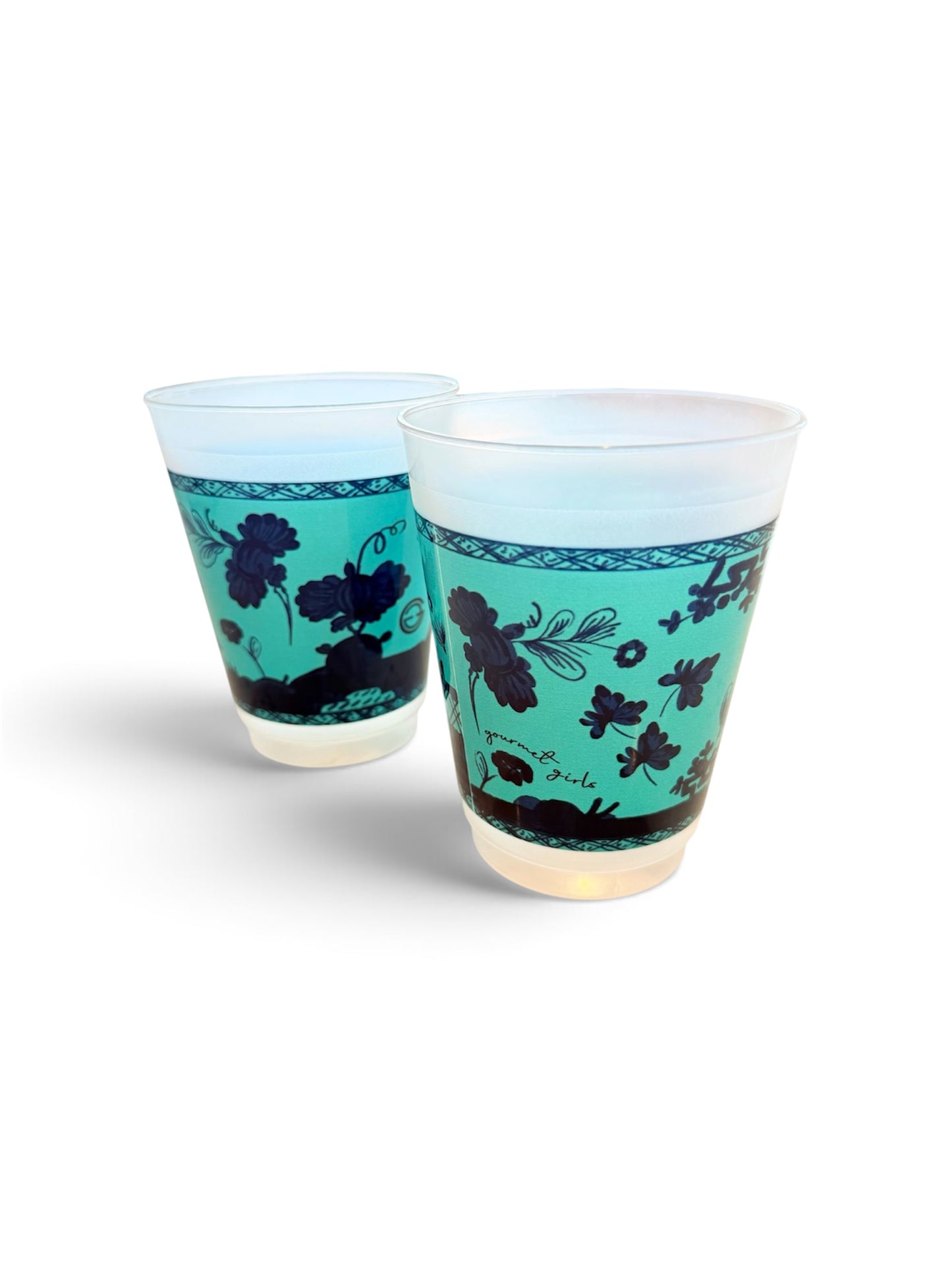 Florentine Floral Iris Shatterproof Cups set of 10