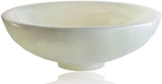Large White Resin Salad Bowl