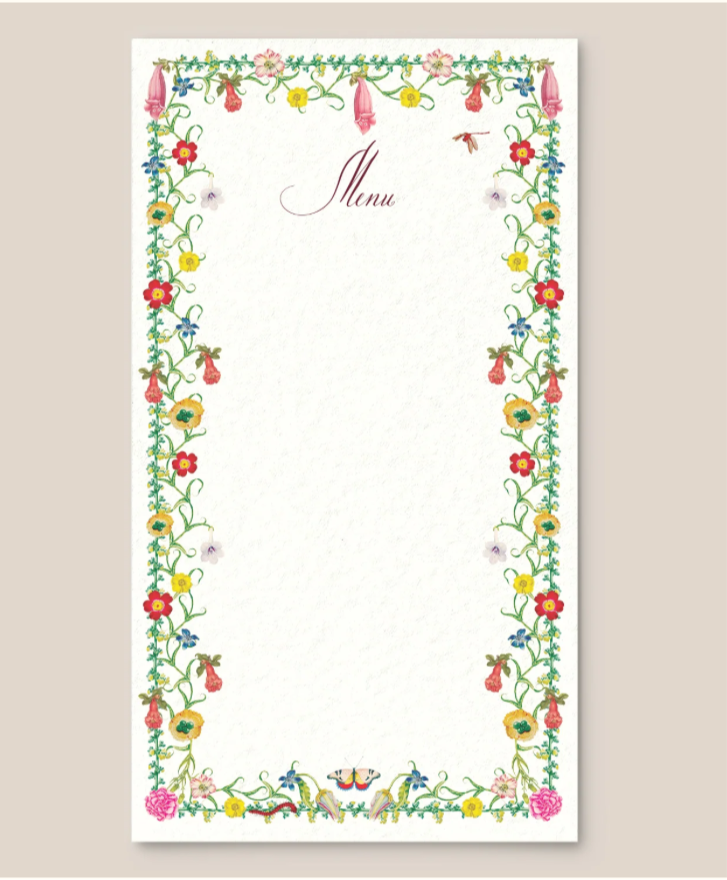 Casa Felix Floretta Menus S/10 9x5