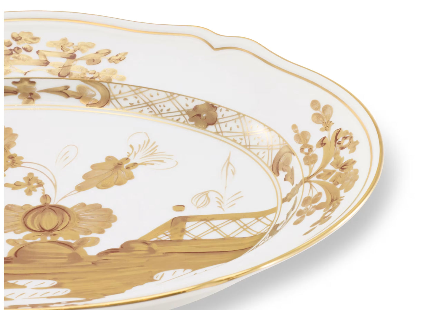 Oriente Italiano Aurum Oval Platter by Ginori 1735