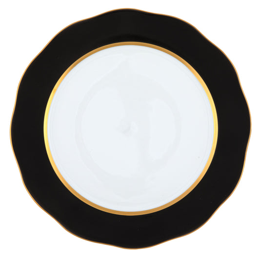 Herend Silk Ribbon Charger Plate - Black