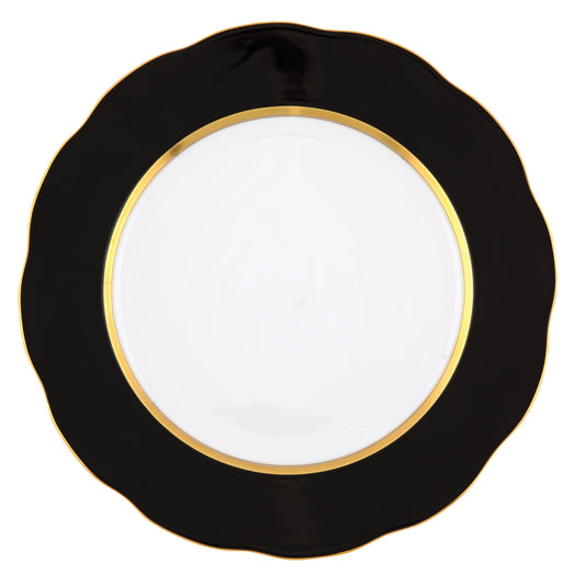 Herend Silk Ribbon Service Plate - Black