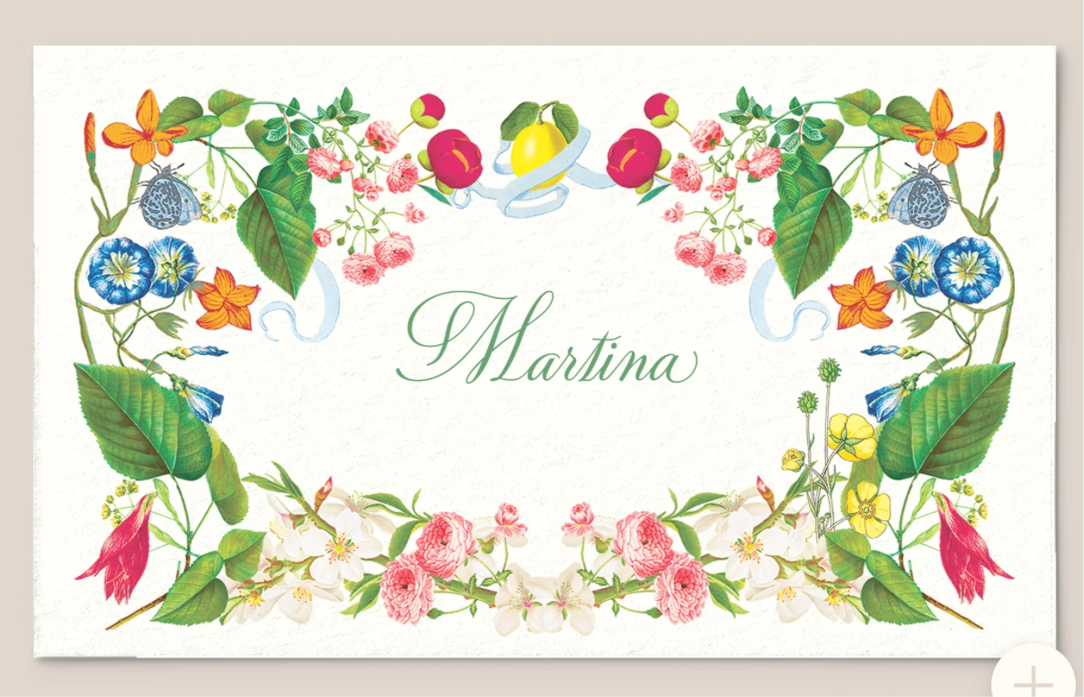 Casa Felix Flower Power Place Cards S/10 3x5