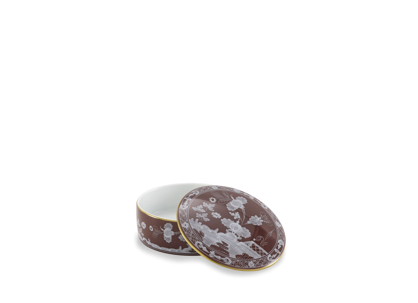 Oriente Italiano Castagna Round Box by Ginori 1735