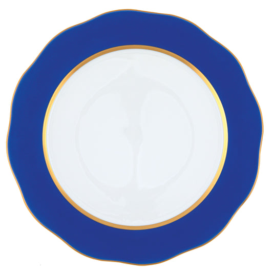 Herend Silk Ribbon Charger Plate - Cobalt