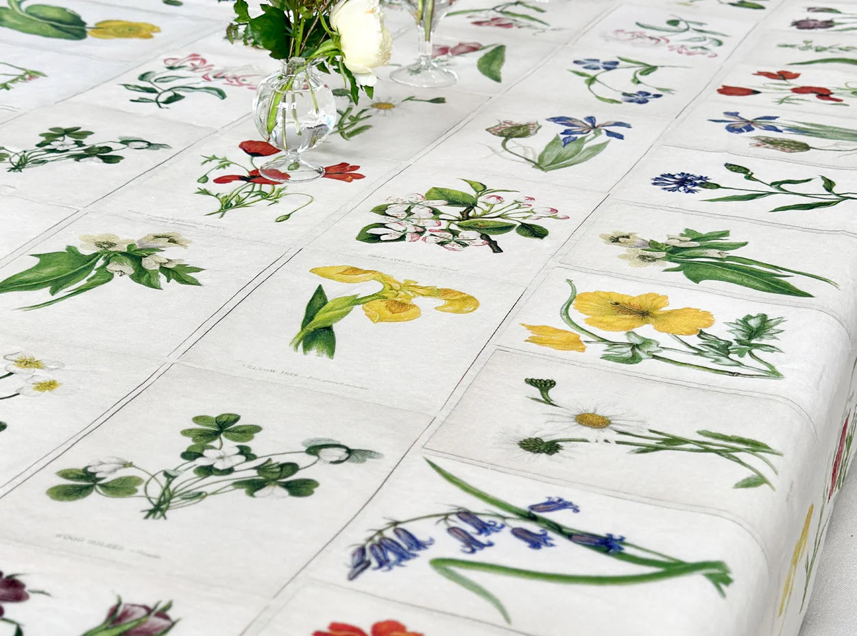 S&B x John Derian 'Botanical Tiles' Linen Napkins set of 6