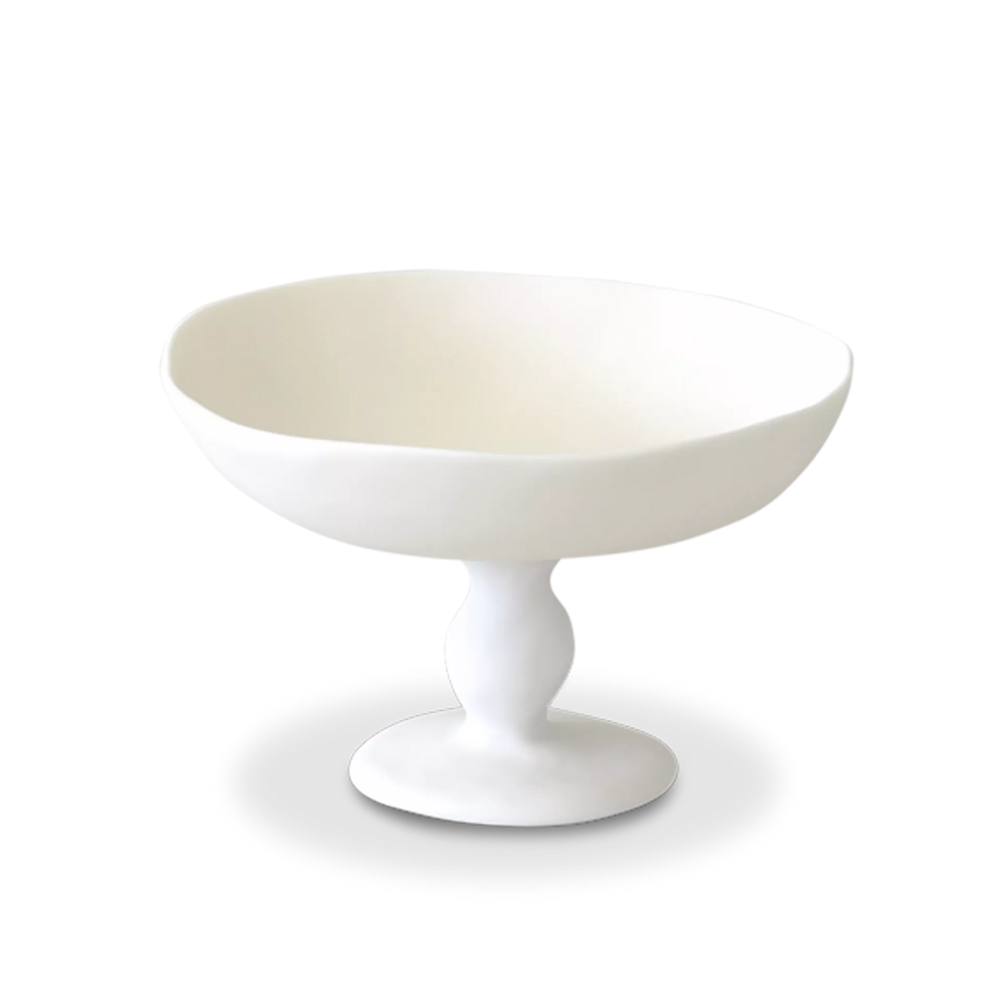 Pedestal large bowl-white