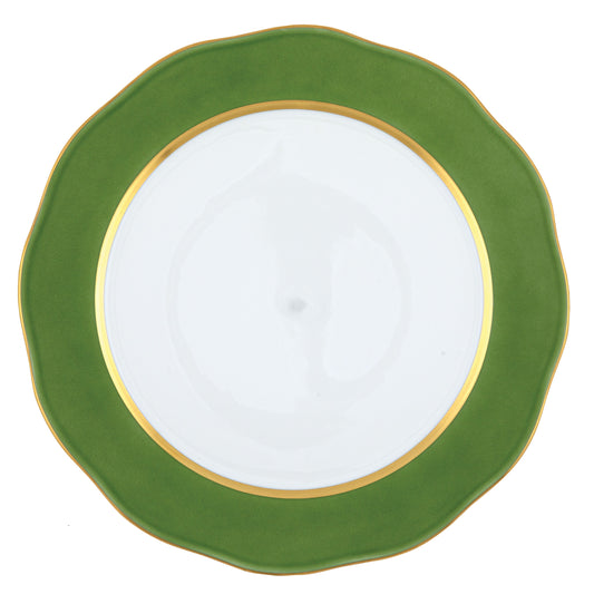 Herend Silk Ribbon Charger Plate - Fern