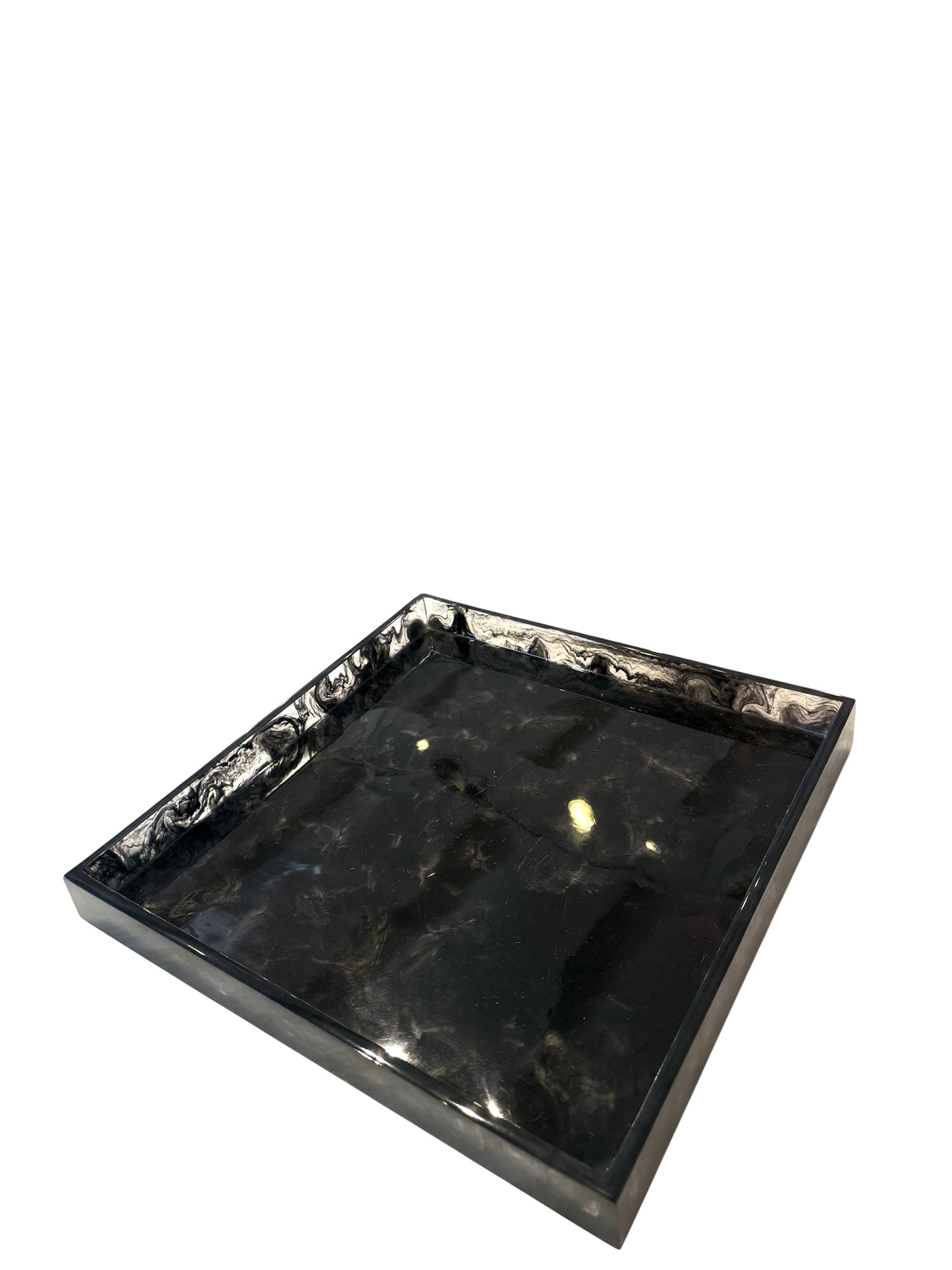 Black Marble Resin Tray