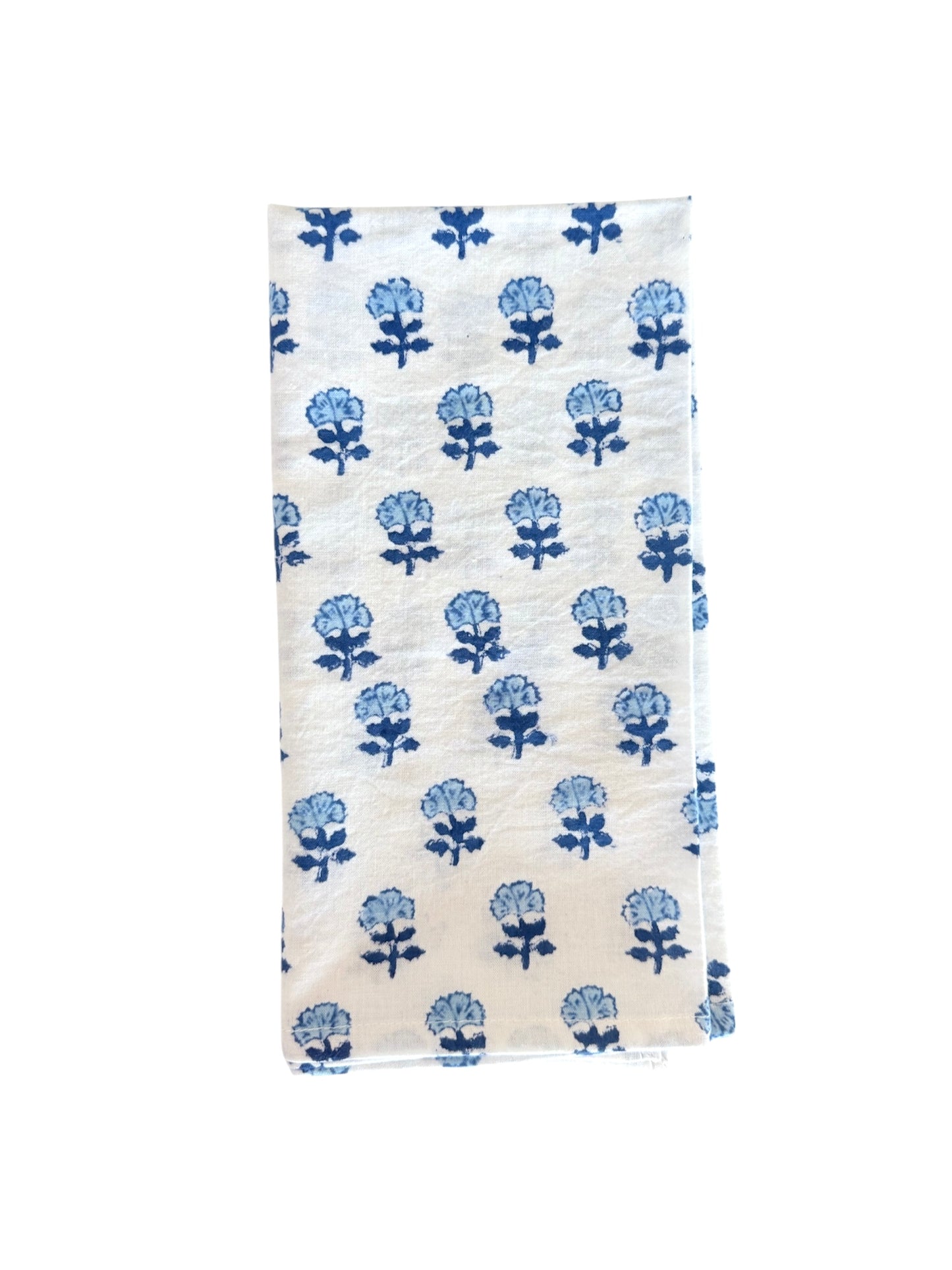 Custom Quilted Blue and White Napkins- Set of 6