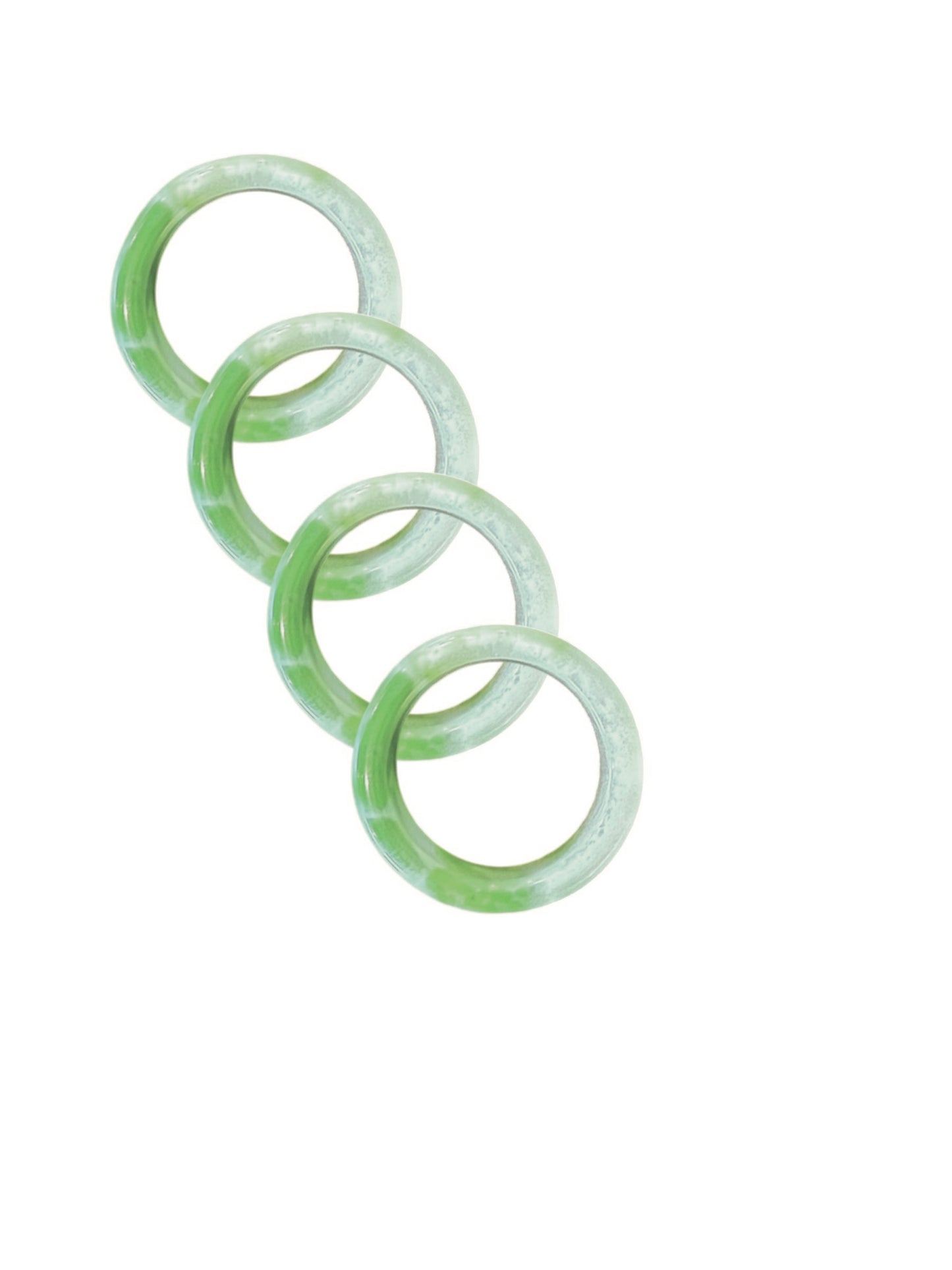 Element Napkin Ring Set - Lime