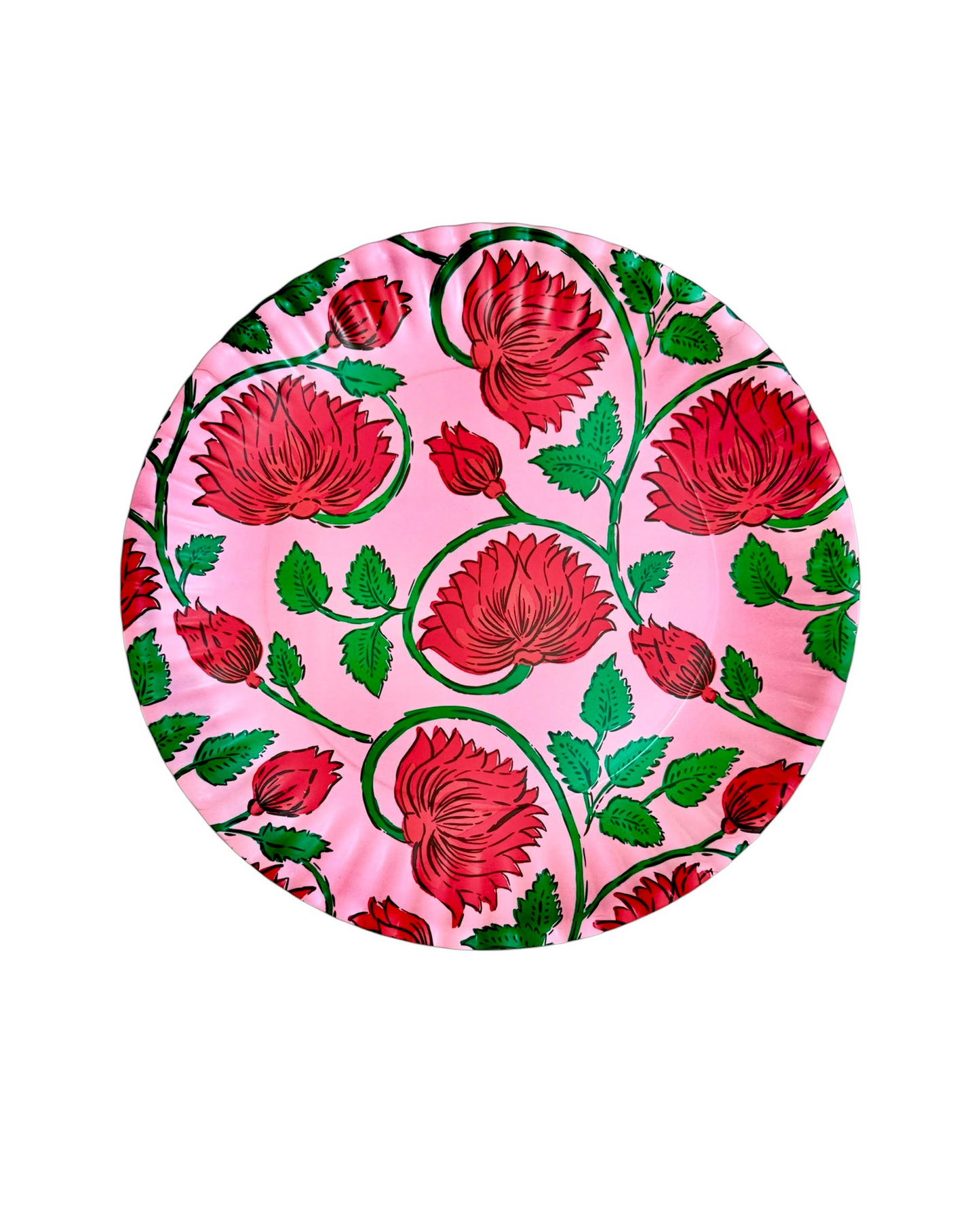 Spice Trail Melamine Platter - Pink and Red