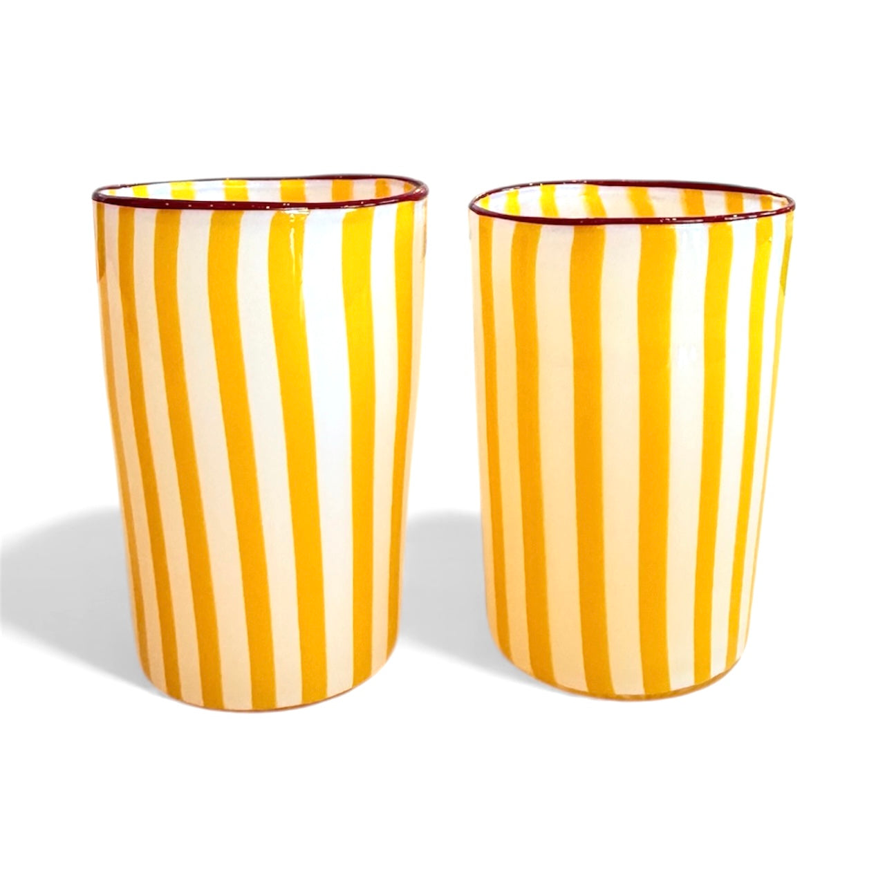 Venetian Marigold Striped Tumbler-Set of 2