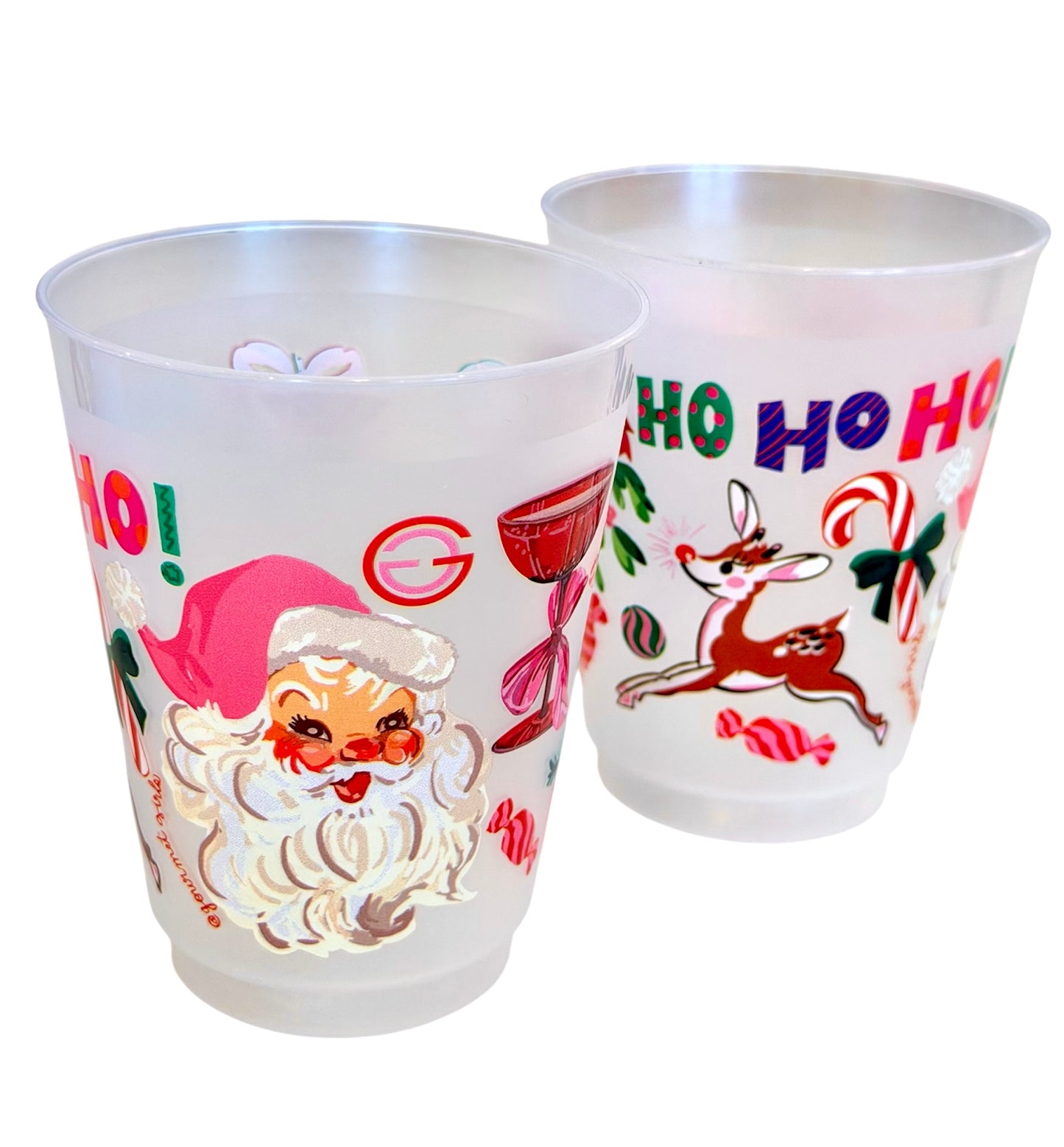 Ho Ho Ho set of 10 Shatterproof cups