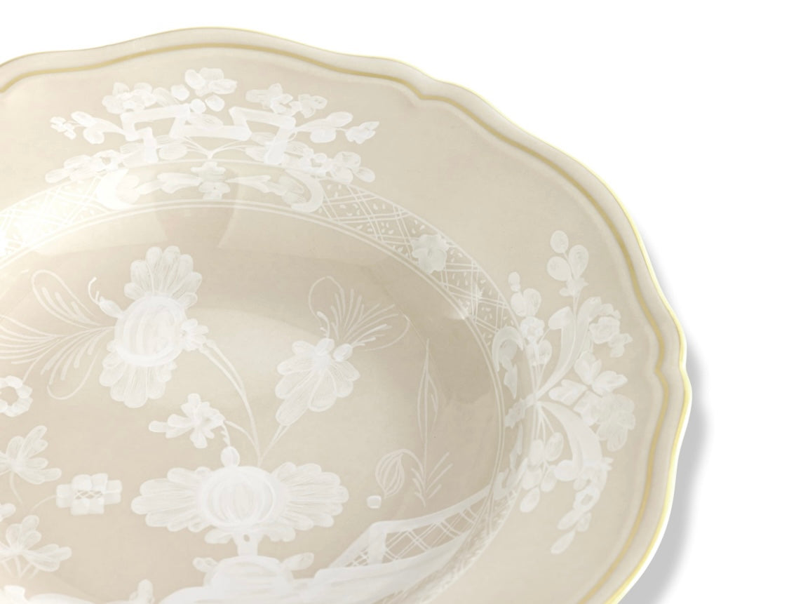 Oriente Italiano Meringa Rim Soup Plate by Ginori 1735