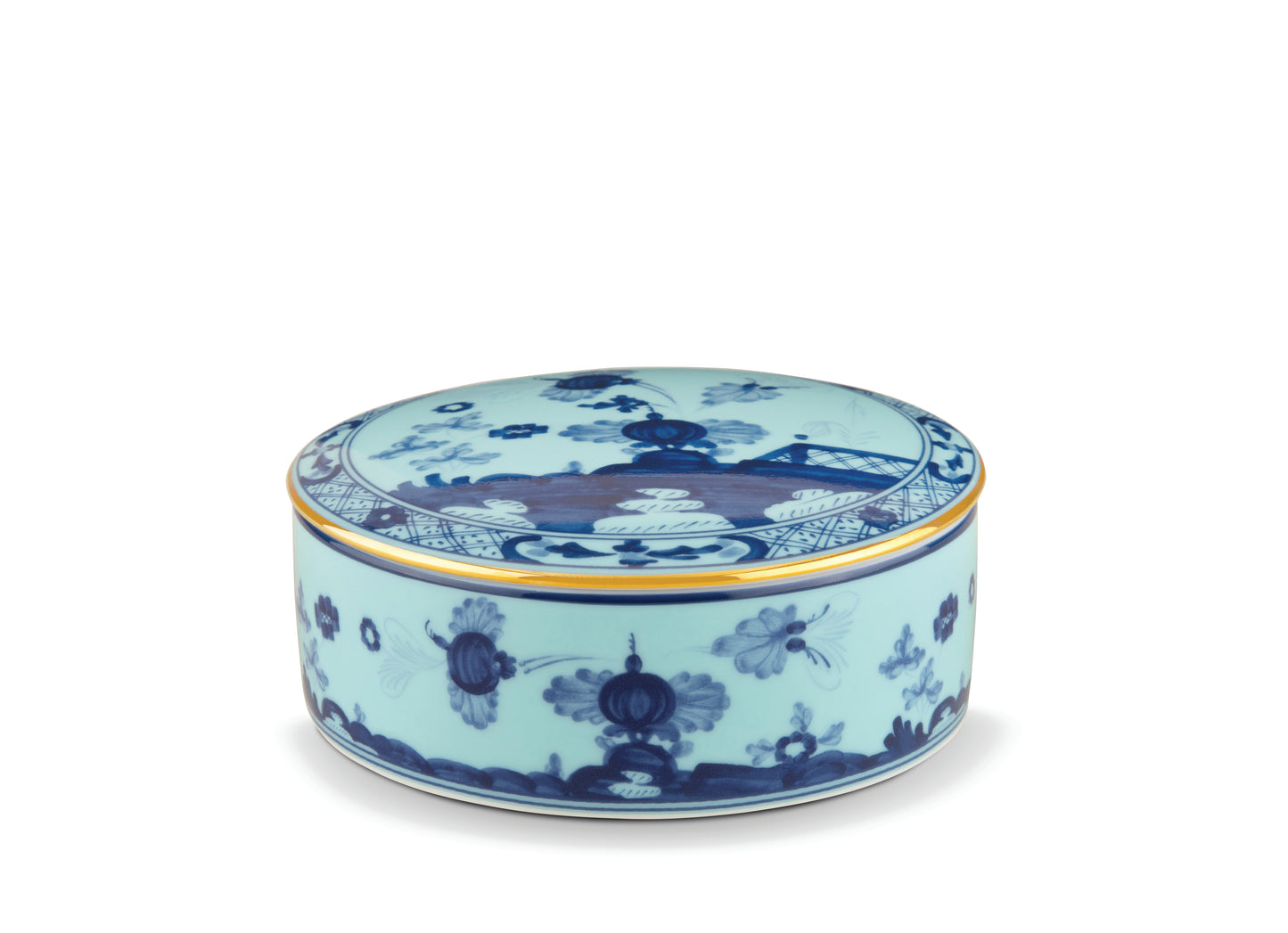 Oriente Italiano Iris Round Box with Cover by Ginori 1735