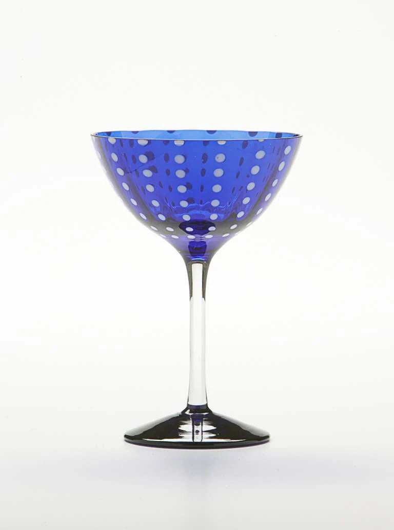 Perle Blue Cocktail Glasses set of 2