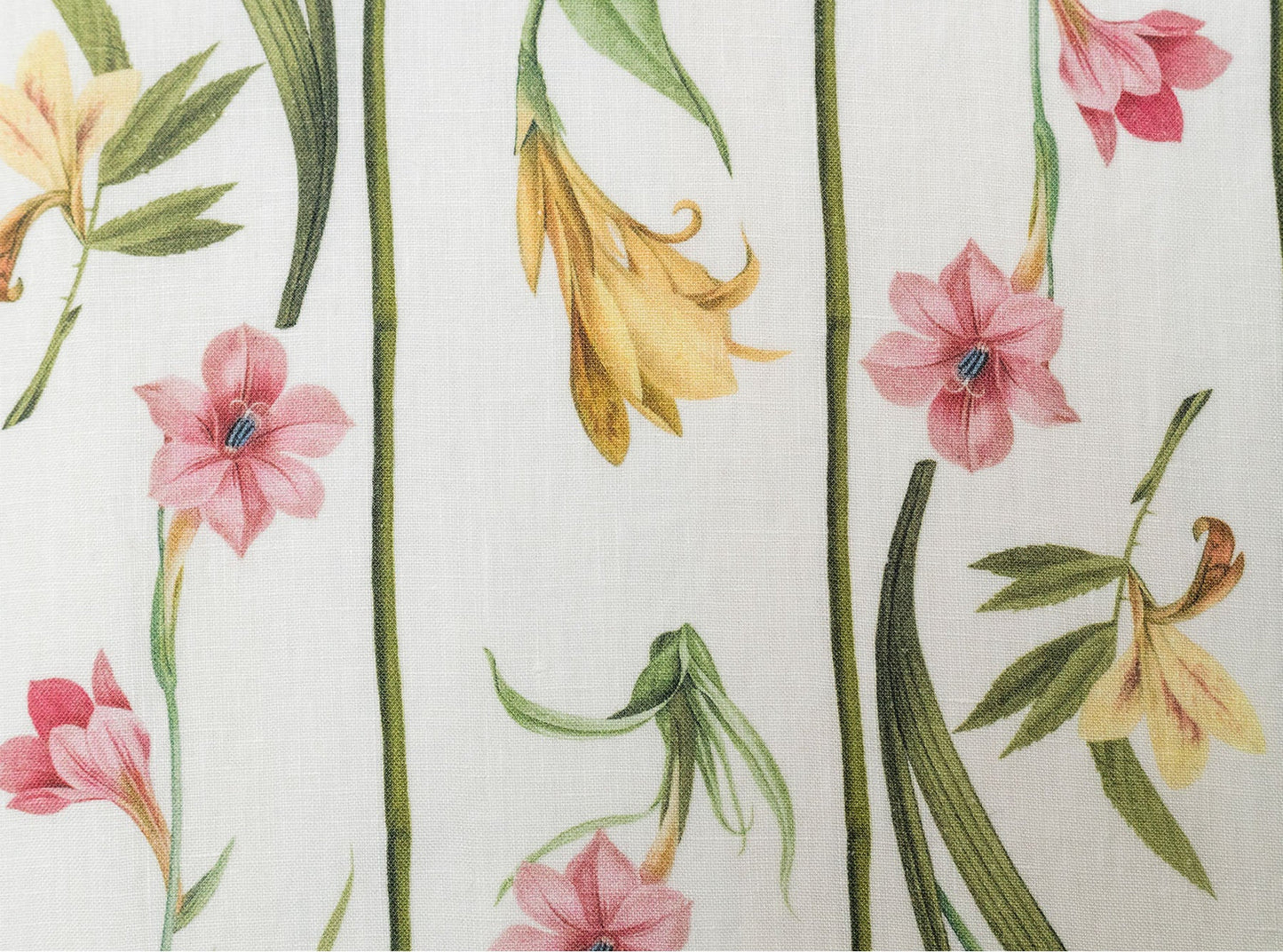 Gladioli Linen Tablecloth - 65x150 inches