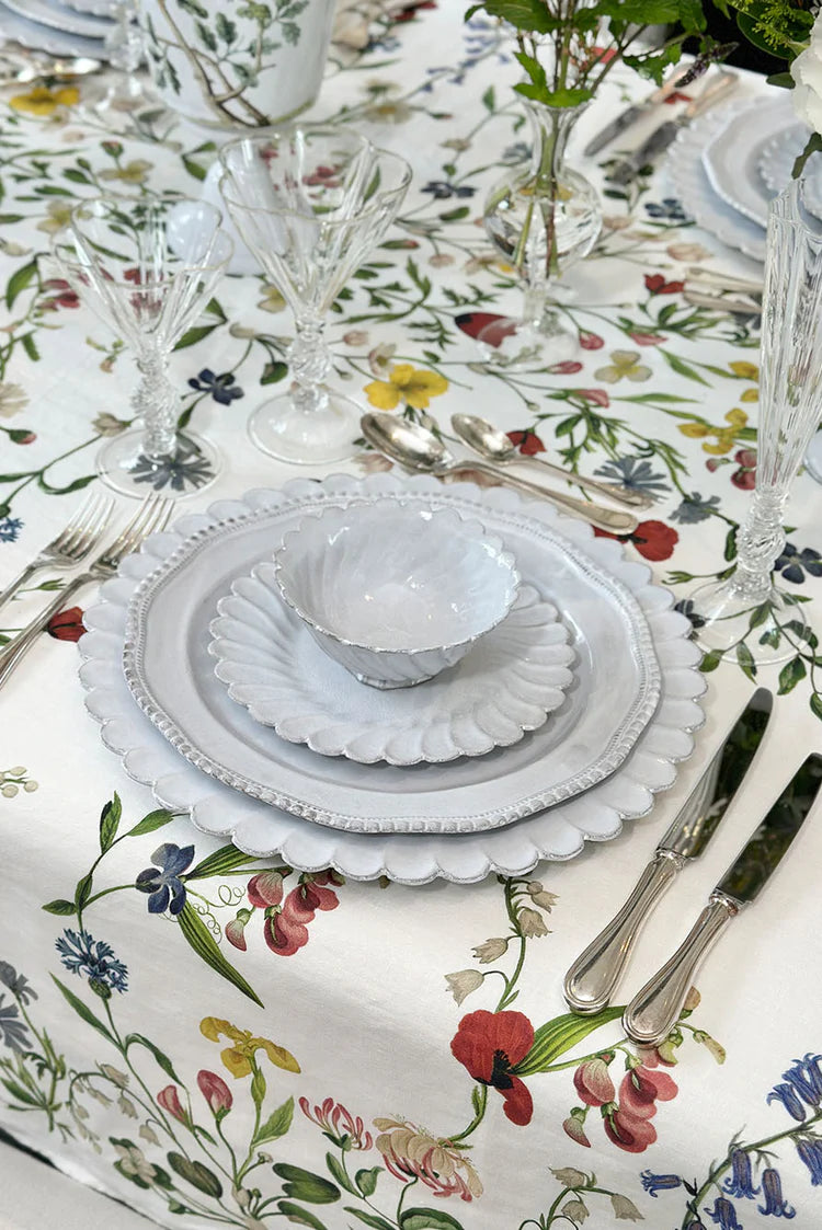 'Botanical Wildflower' Linen Tablecloth, 65x118”