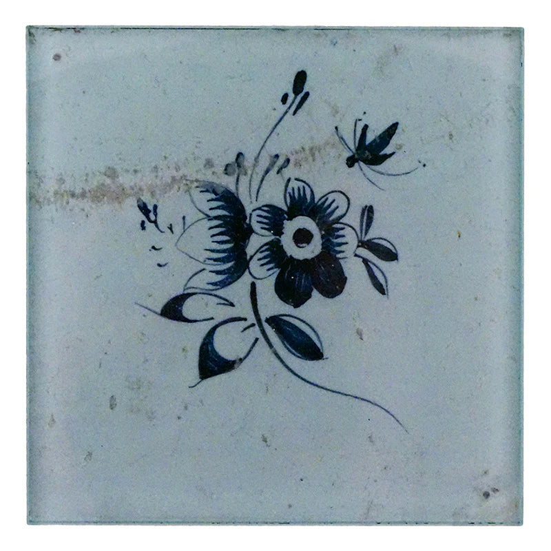 Floral Delft Tile Spoon Rest