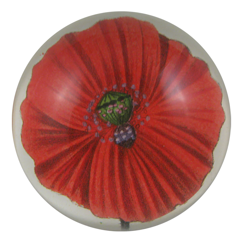 Blood Poppy Dome Paperweight