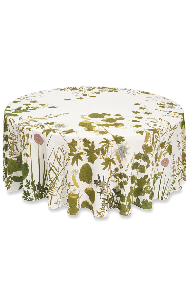 Herb Garden Round Tablecloth, 102 inches