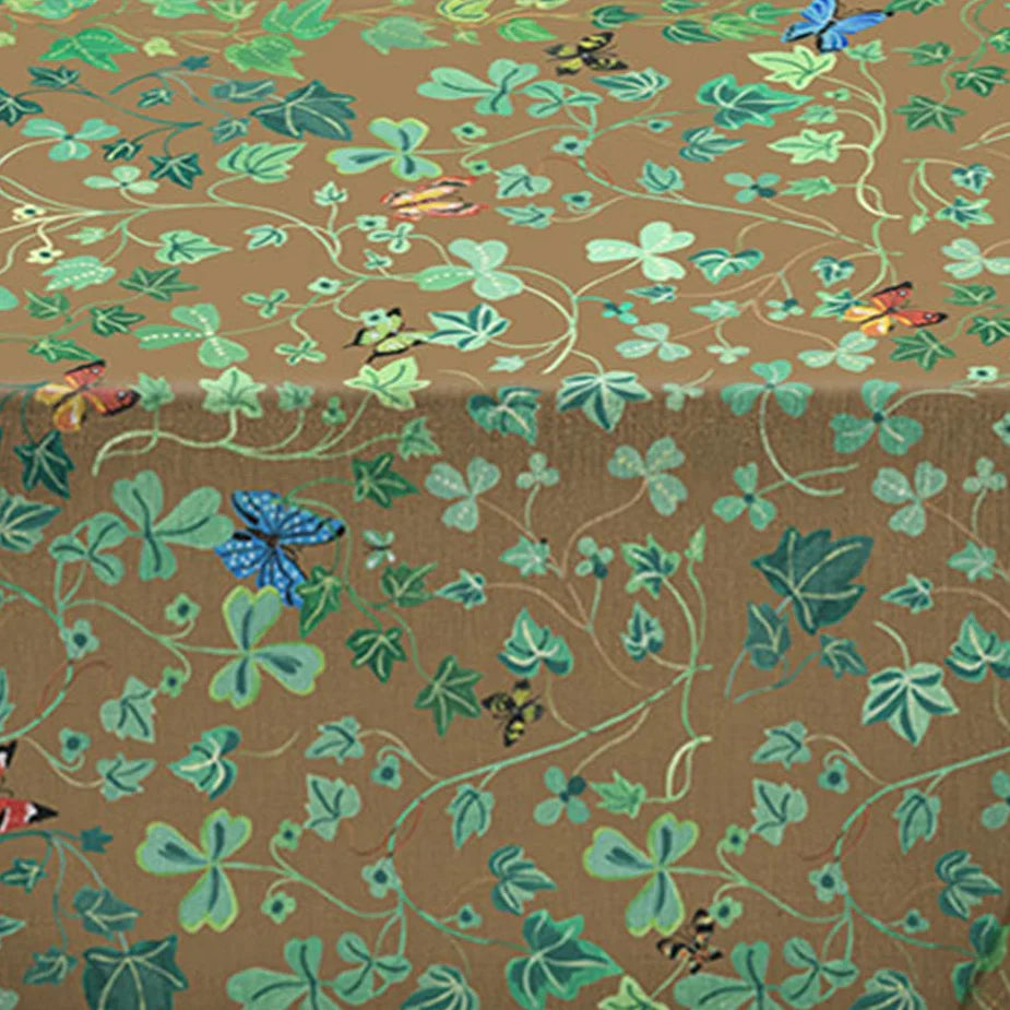 Ivy Cocoa Tablecloth 65x118”