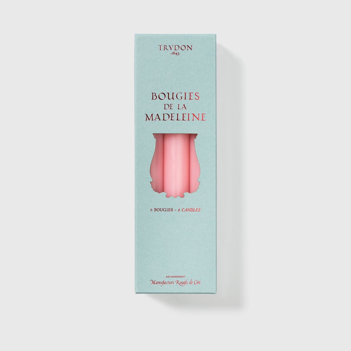 Pink Madeleine Taper Candle