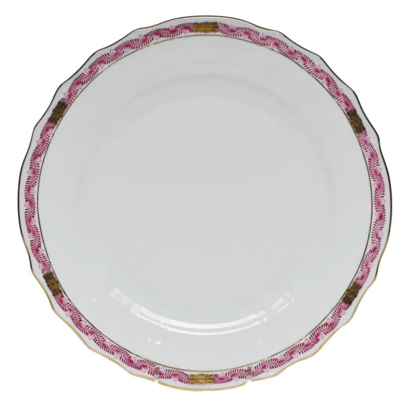 Herend Chinese bouquet garland dinner plate in pink-