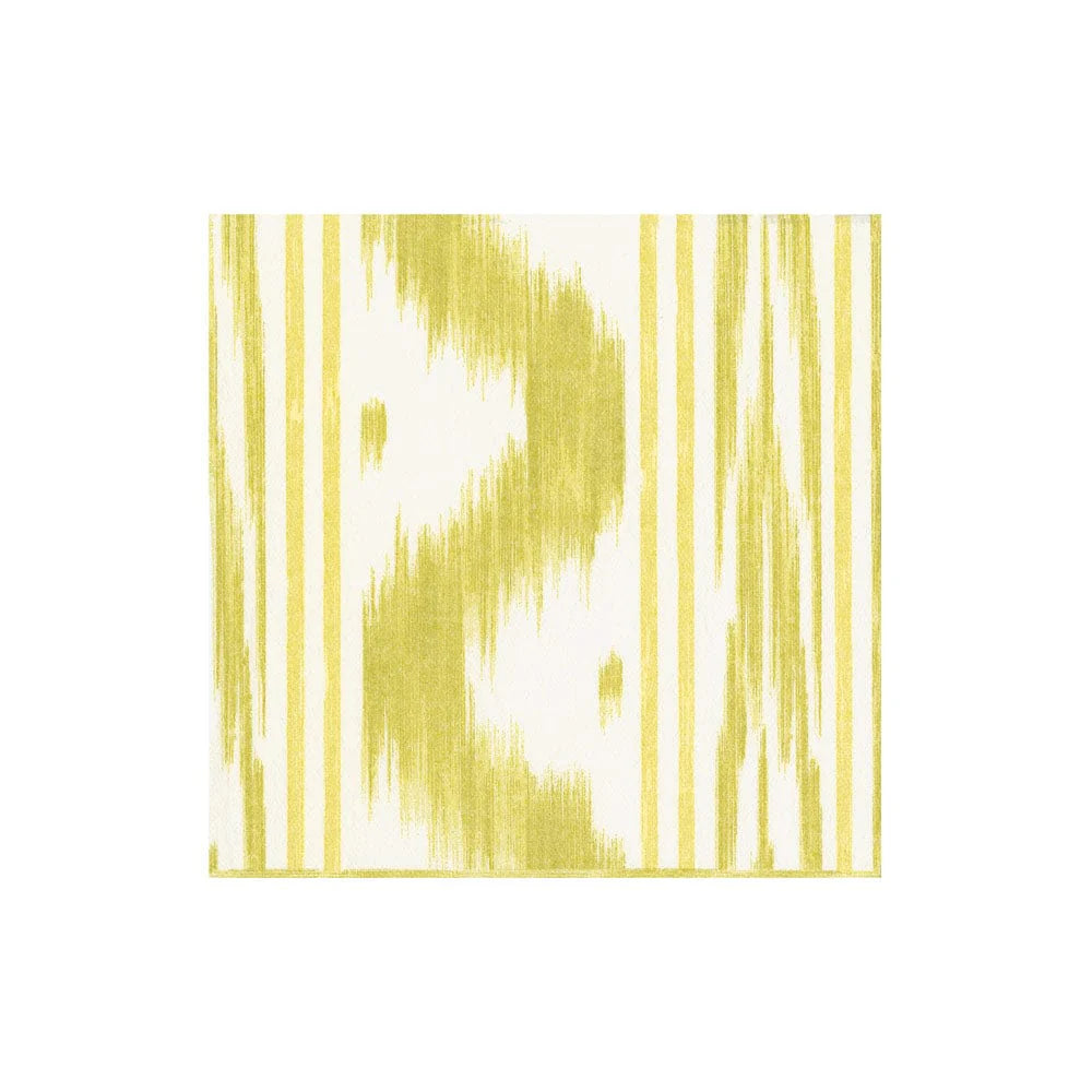 Toile de Nantes Yellow Paper Linen Cocktail Napkins