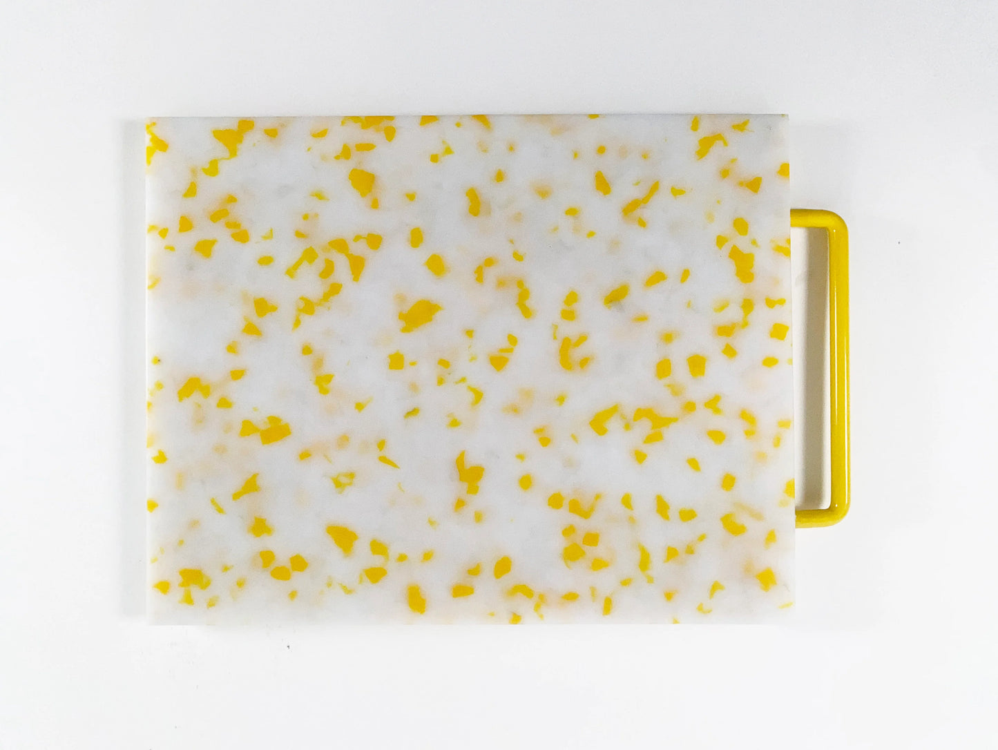 Large Yellow and White Cutting Board