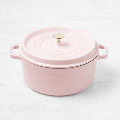 Staub Cast Iron Round Dutch Oven in Pink Peony
5 1/2-Qt.