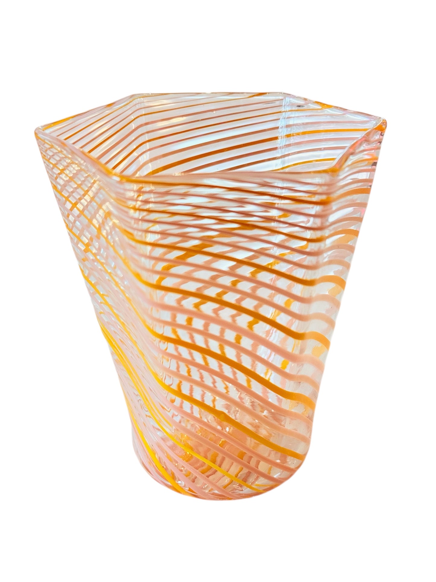 Set of 6 Hex Glasses Tangerine