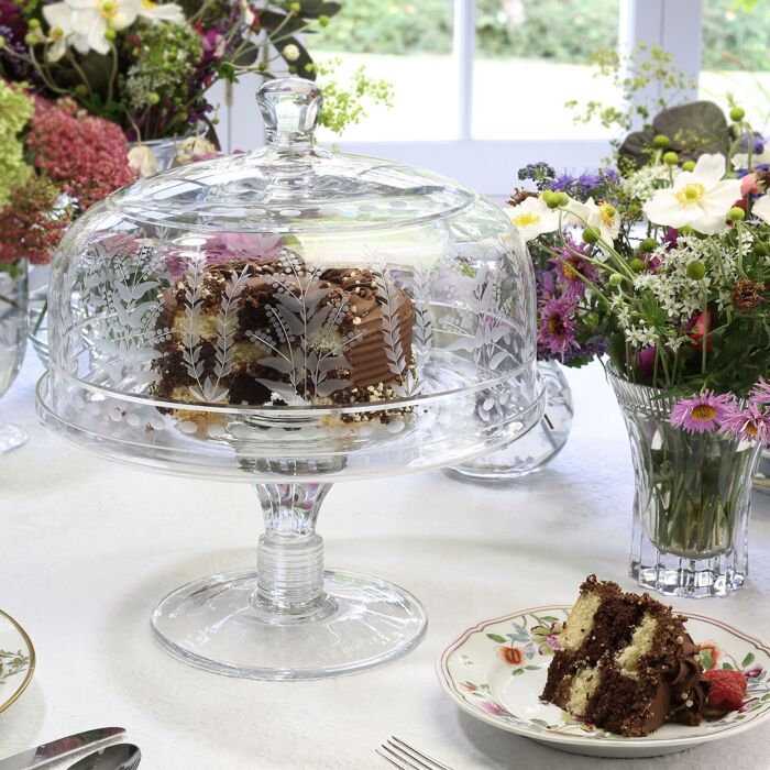 Portia Cake Dome and Stand 12.5”