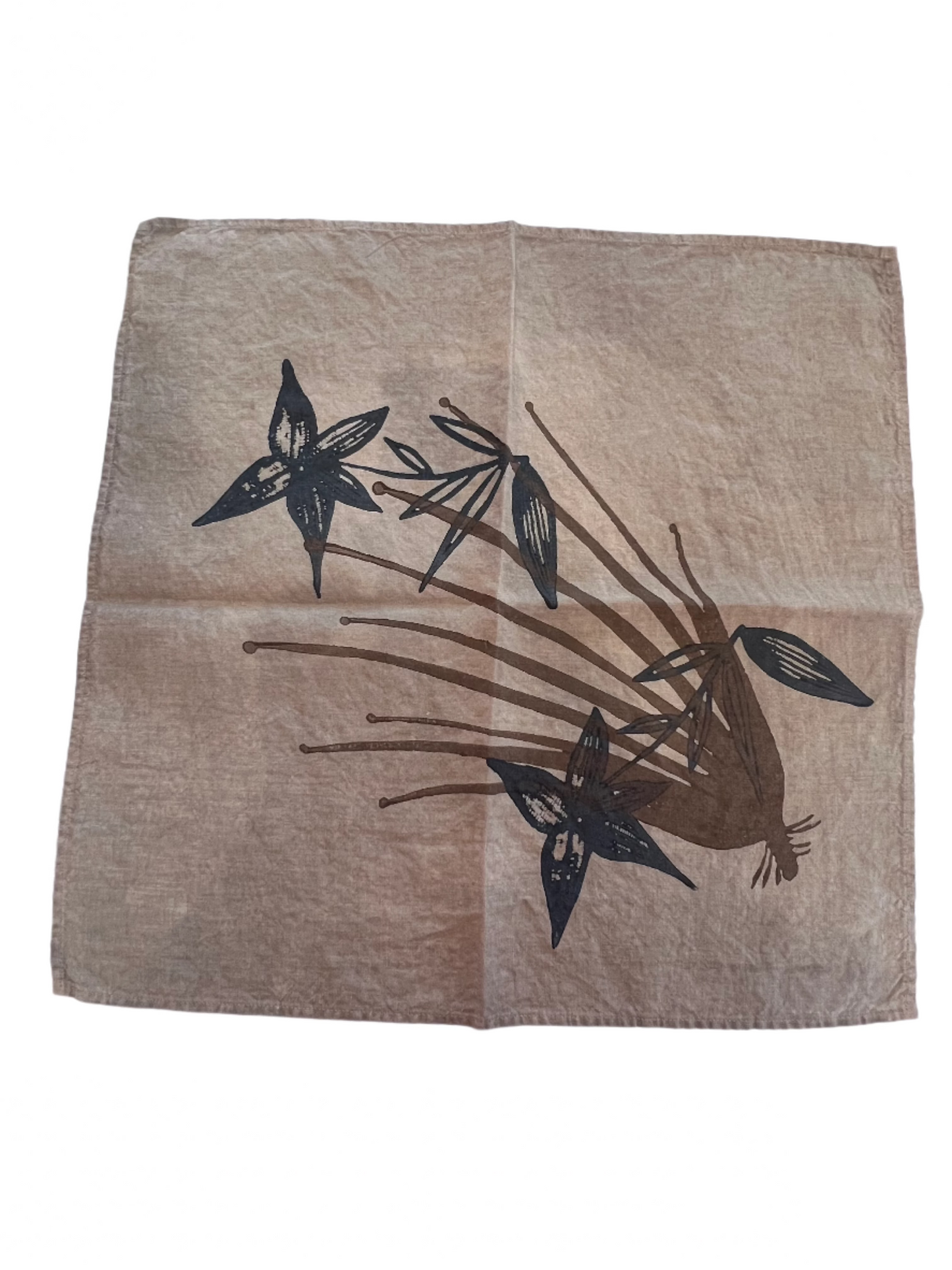 Linen Esotica on Straw Napkins, Set of 6