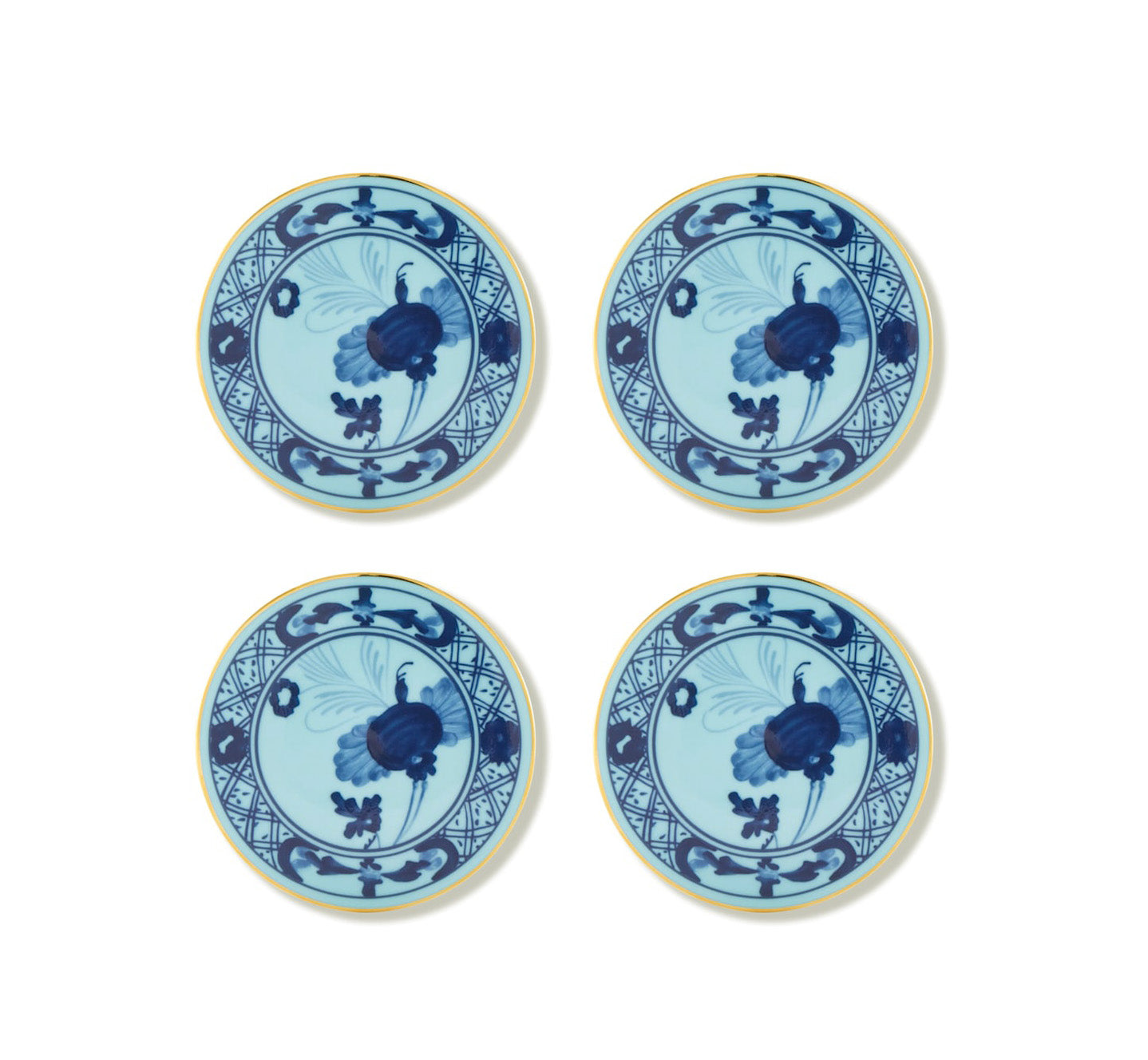 Oriente Italiano Iris 4pc. Coaster Set by Ginori 1735