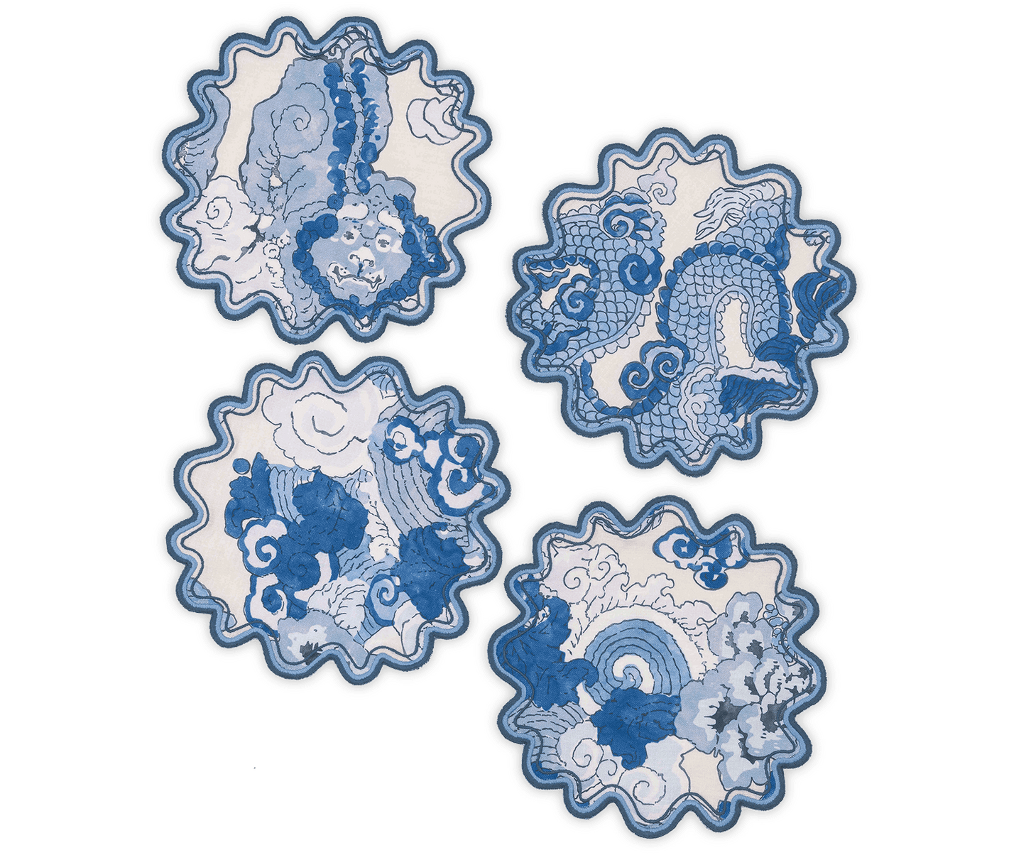 Magic Mountain Cocktail Napkins - Porcelain Blue