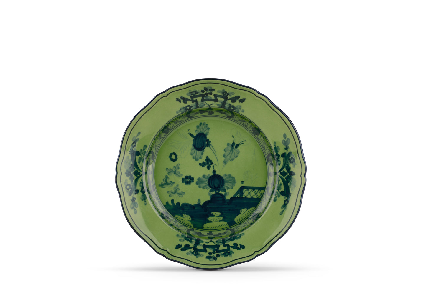 Oriente Italiano Malachite Salad / Dessert Plate By Ginori 1735
